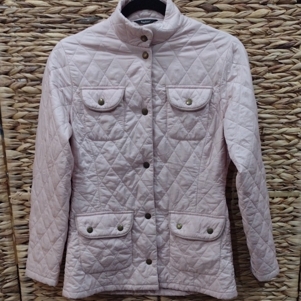Barbour Quilted Light Pink Jacket